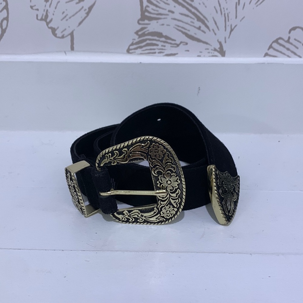 Free People Black and Gold Belt